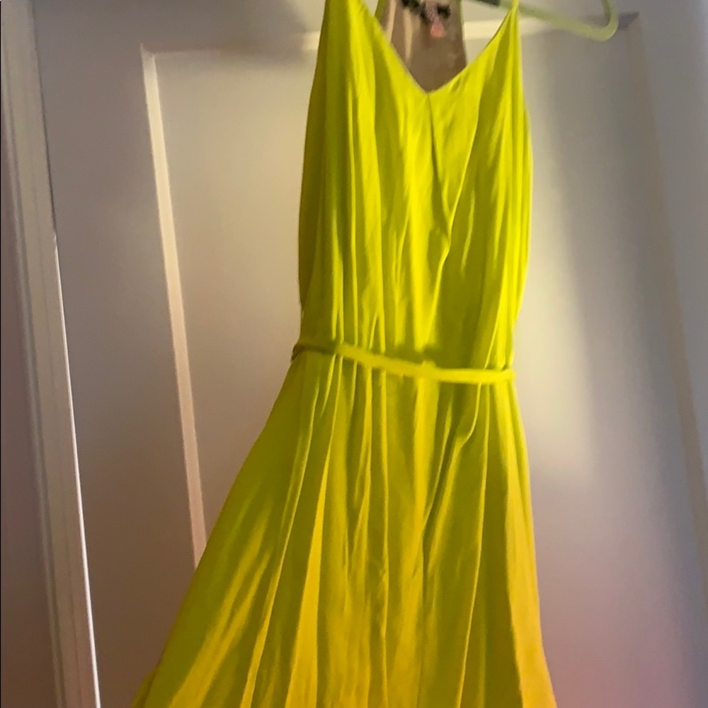 Green with sequin back cocktail dress.